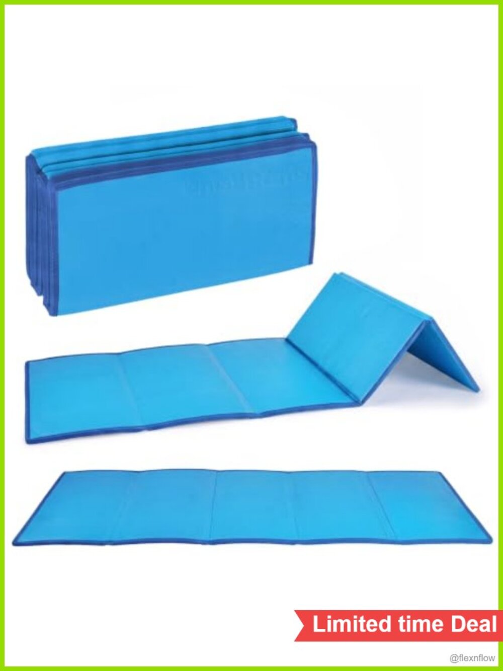 Foldable Gymnastics Tumbling Mat for Kids, 5-Panel, Lightweight XPE Foam,